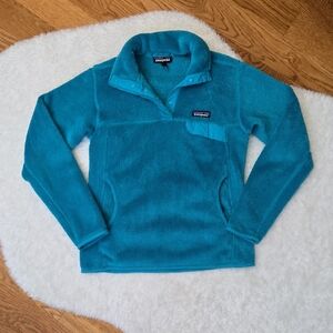Patagonia Blue Quater Button Pull Over, Womens Small
